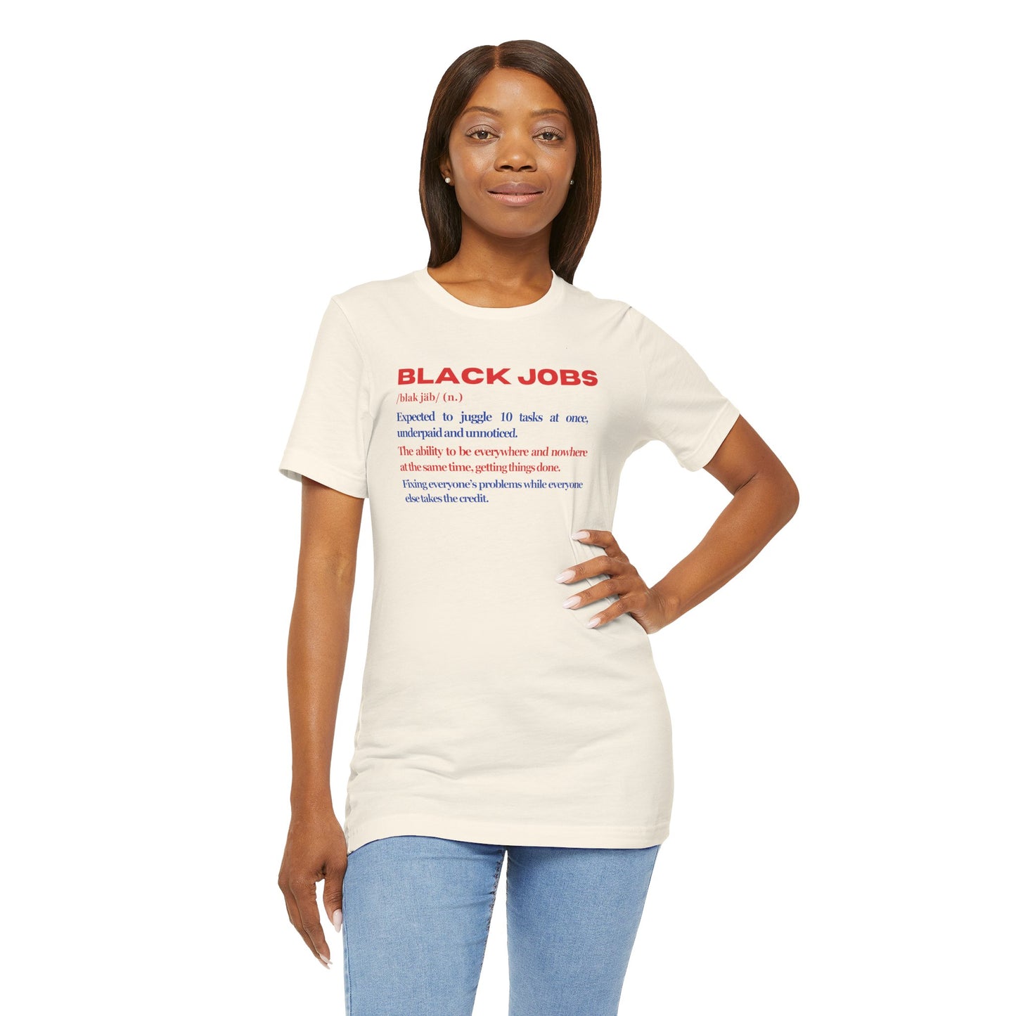 "Black Jobs" Defined T-Shirt, Unisex Short Sleeve Tee