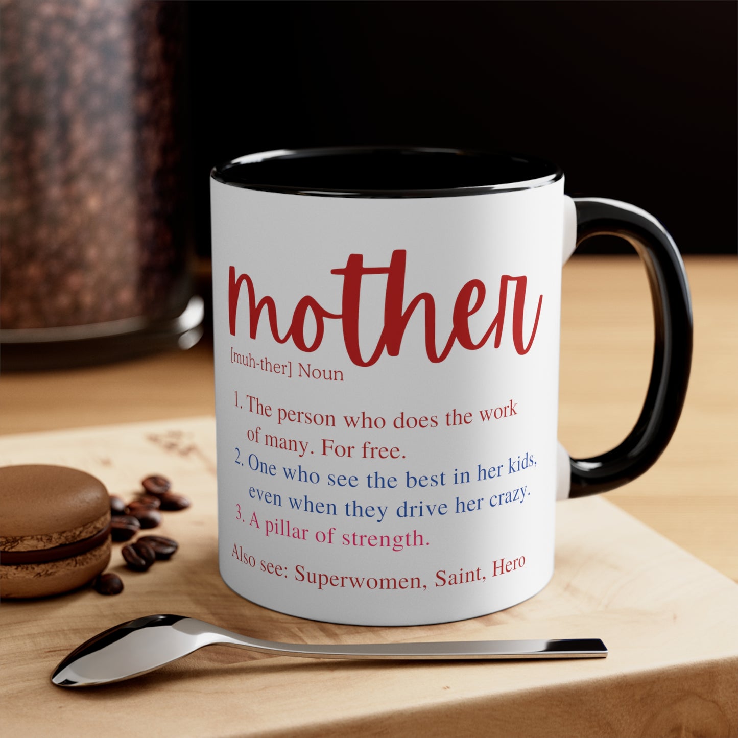 Definition of Mother, Customizable Accent Coffee Mug, 11oz