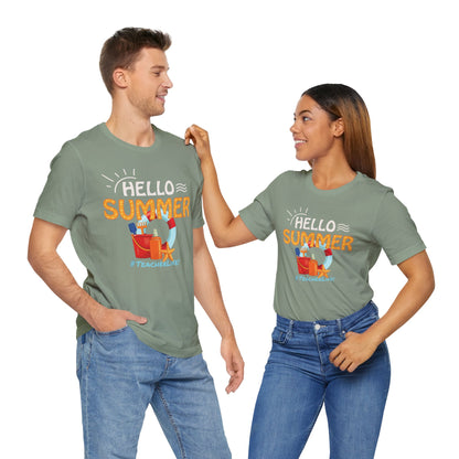 Hello Summer #TeacherLife, Teachers Ready for Summer Vacation T-shirt, Express Delivery available