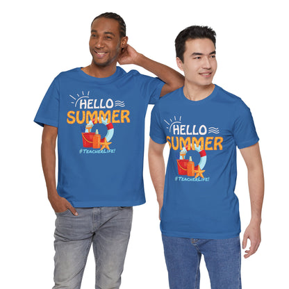 Hello Summer #TeacherLife, Teachers Ready for Summer Vacation T-shirt, Express Delivery available