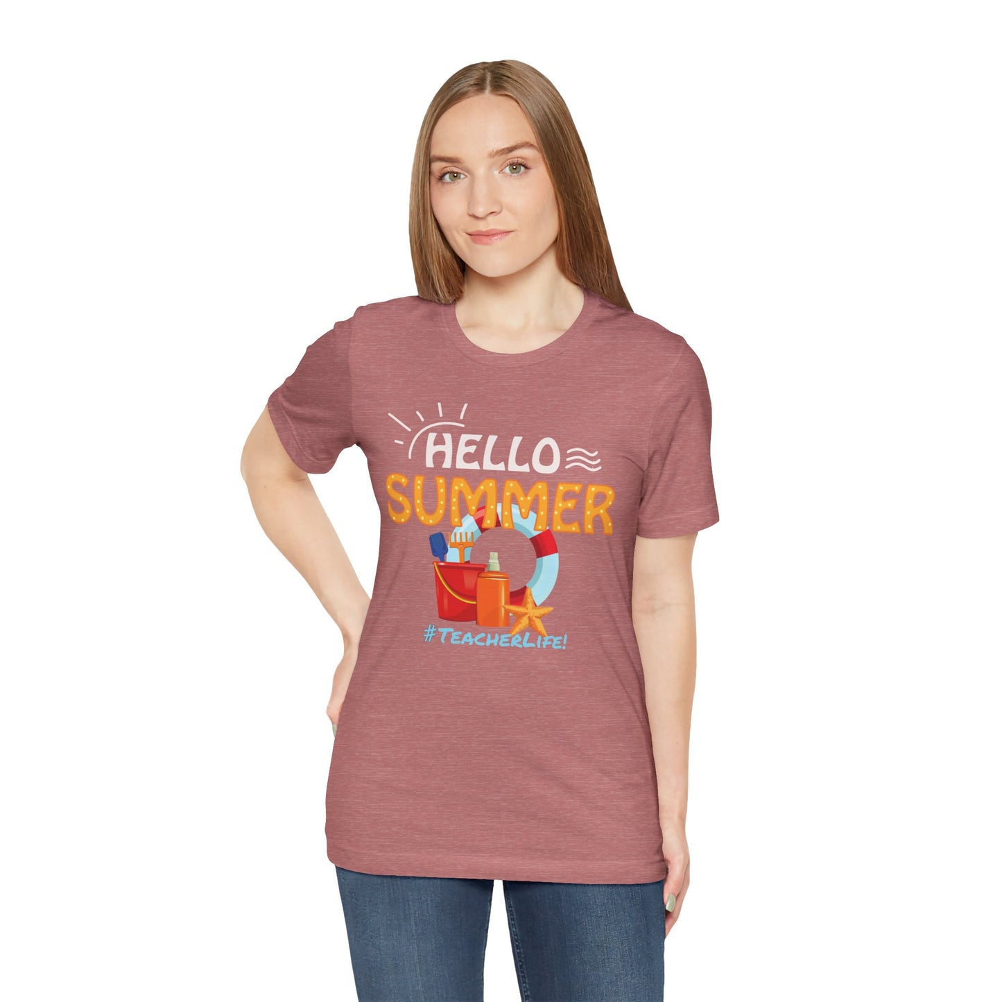 Hello Summer #TeacherLife, Teachers Ready for Summer Vacation T-shirt, Express Delivery available