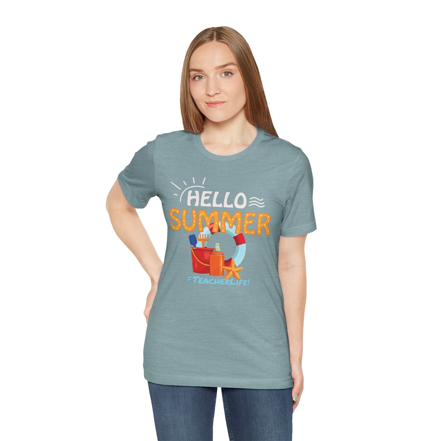 Hello Summer #TeacherLife, Teachers Ready for Summer Vacation T-shirt, Express Delivery available