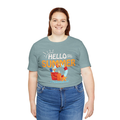 Hello Summer #TeacherLife, Teachers Ready for Summer Vacation T-shirt, Express Delivery available