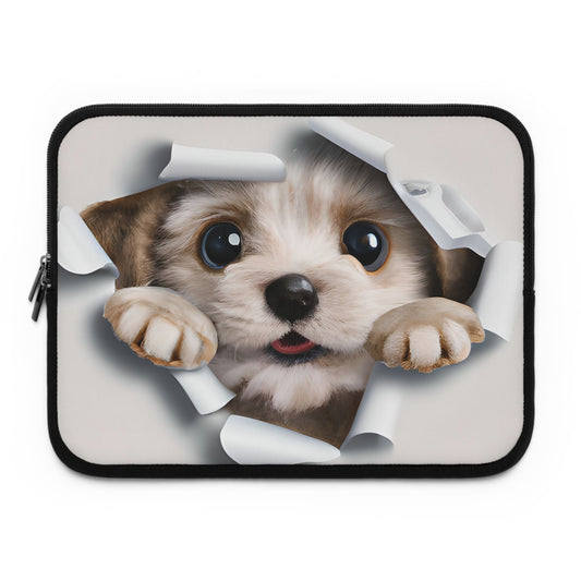 Laptop Sleeve with Cute 3D Puppy Design. Tablet Protector, 13"