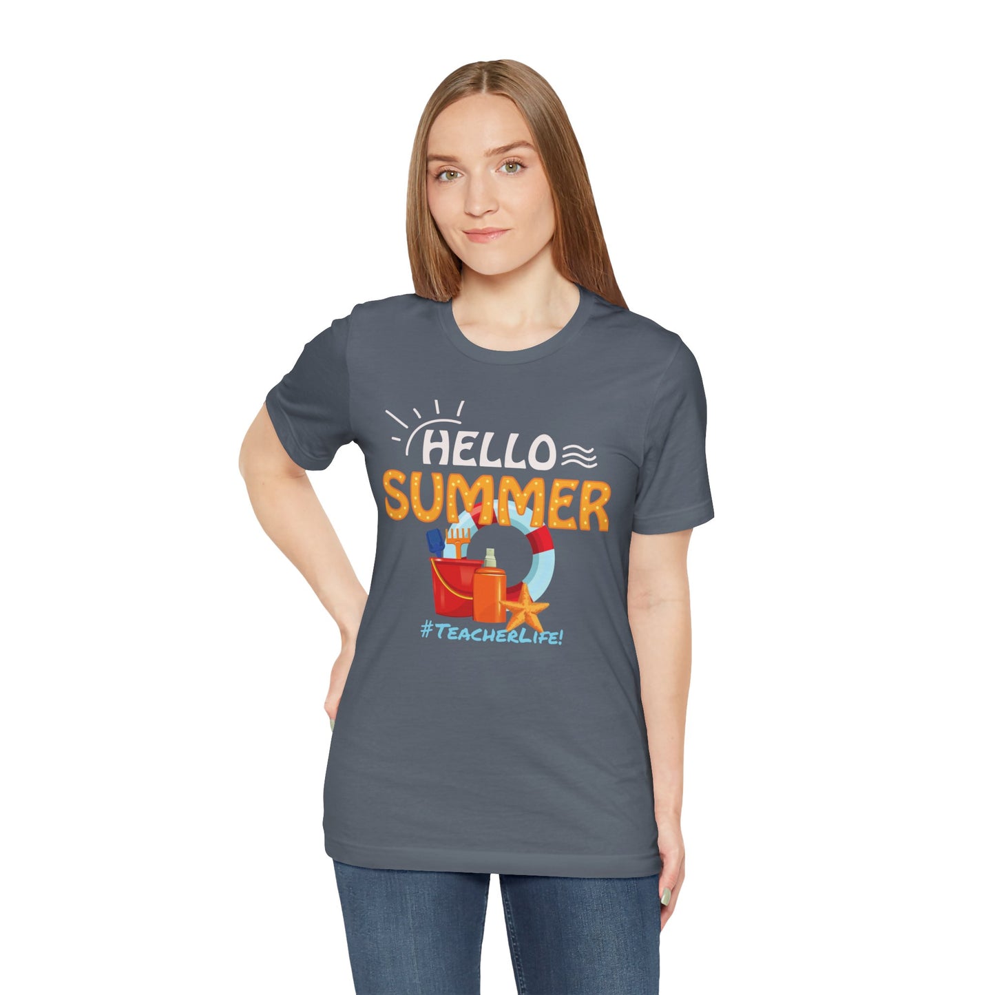 Hello Summer #TeacherLife, Teachers Ready for Summer Vacation T-shirt, Express Delivery available