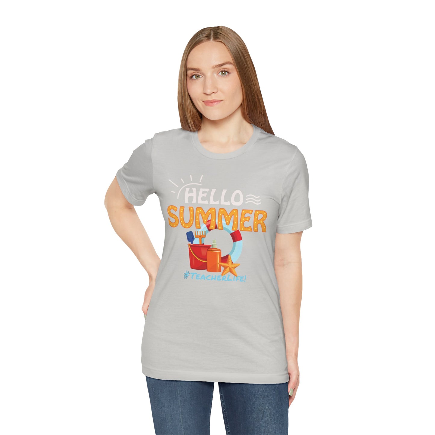 Hello Summer #TeacherLife, Teachers Ready for Summer Vacation T-shirt, Express Delivery available