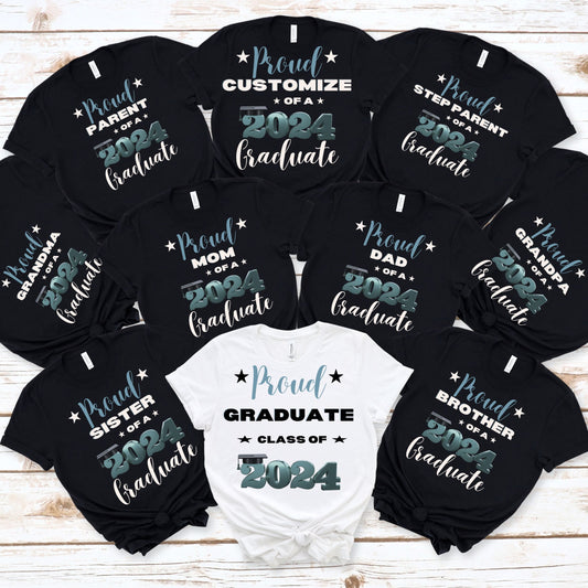 2024 Proud Graduate Customizable T-shirt for the Graduate and the Family