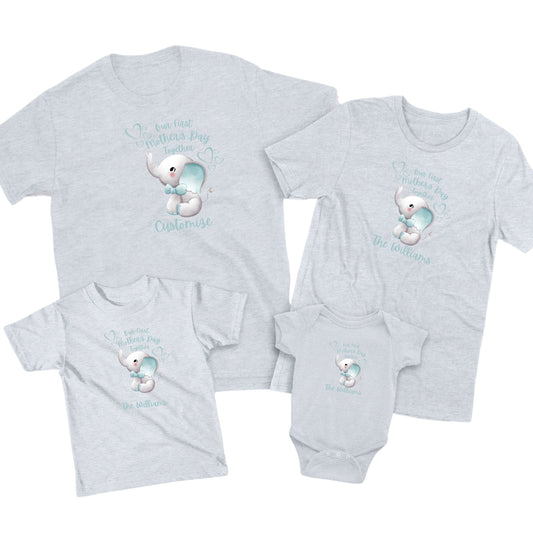 Our First Mother's Day Family T-shirts, Unisex Cotton T-shirt, Jersey Short Sleeve Tee