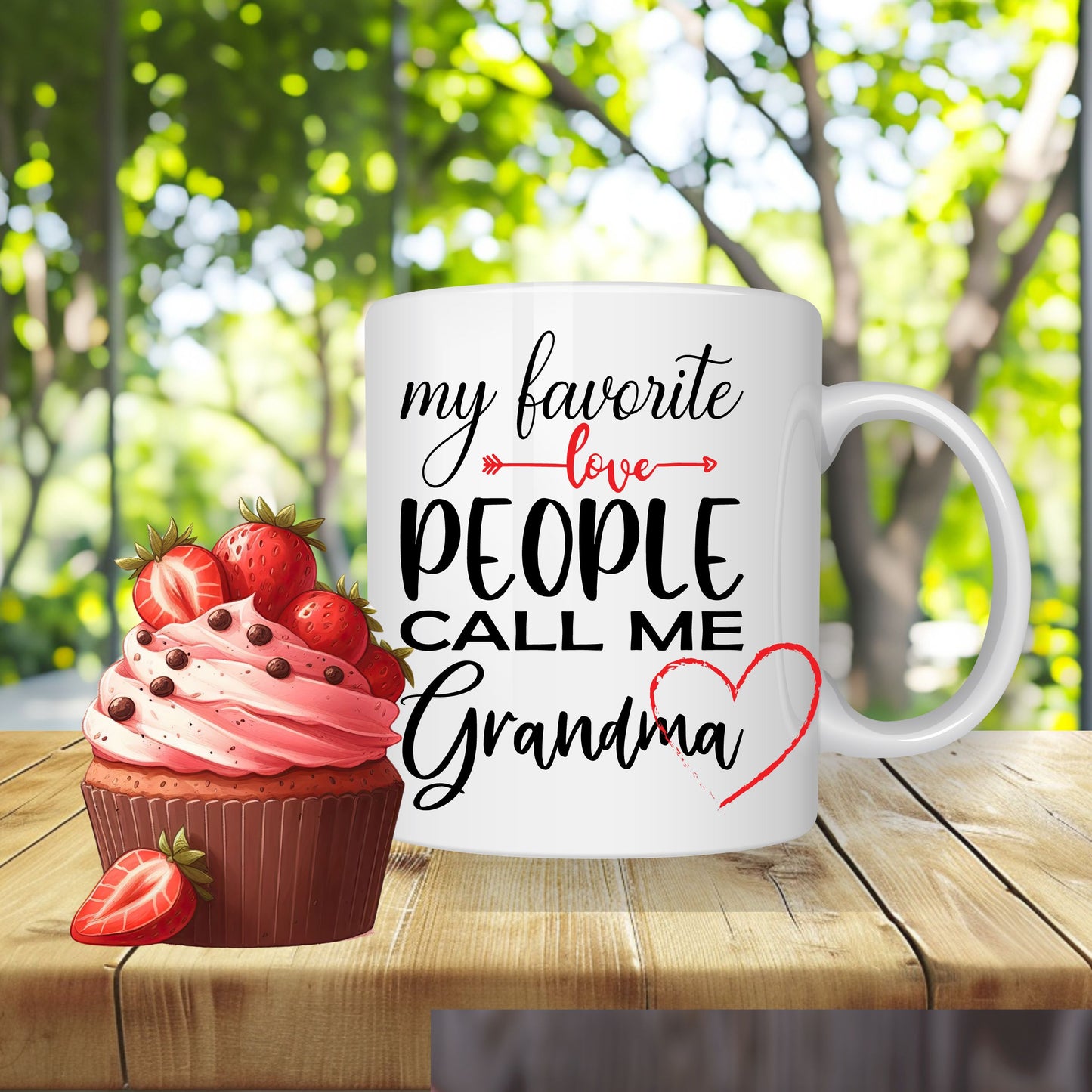 My Favorite People Call Me Grandma, Ceramic Mug, 11oz